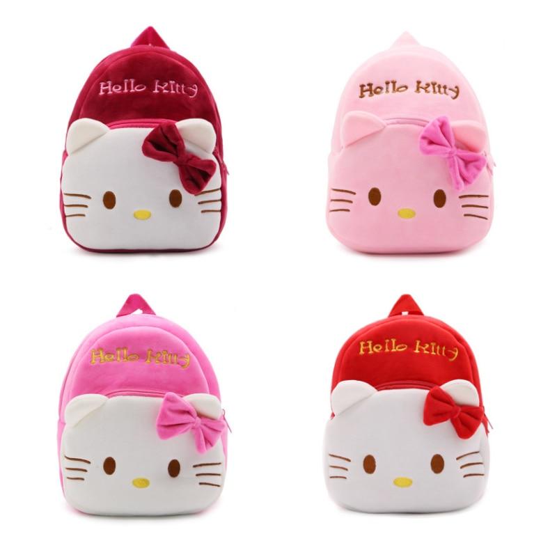 Children plush backpack cartoon bags kids baby school bags cute Hello Kitty for kindergarten girls - Lusy Store
