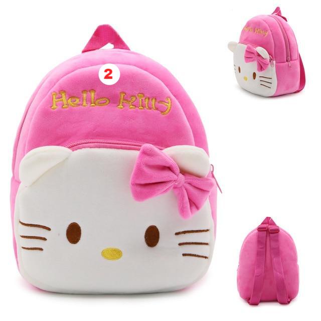 Children plush backpack cartoon bags kids baby school bags cute Hello Kitty for kindergarten girls - Lusy Store