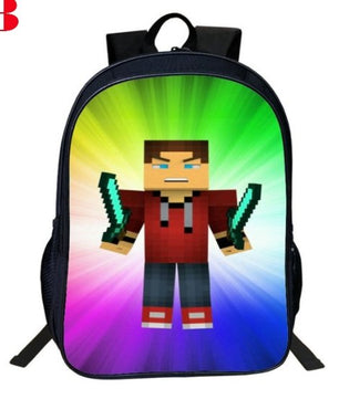 Children School Bag Minecraft Cartoon Backpack Pupils Printing School Bags Hot Game Backpacks - Lusy Store