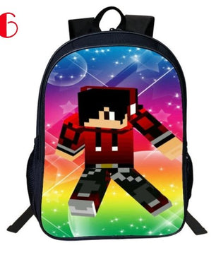 Children School Bag Minecraft Cartoon Backpack Pupils Printing School Bags Hot Game Backpacks - Lusy Store