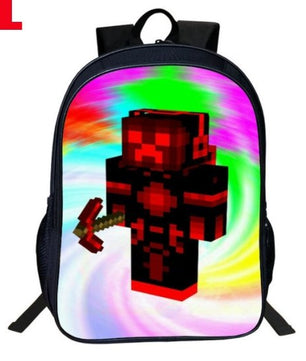Children School Bag Minecraft Cartoon Backpack Pupils Printing School Bags Hot Game Backpacks - Lusy Store