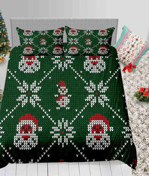 Christmas Bedding Sets 3D Fashion Cute Santas Queen Twin Full Single Bed Set - Lusy Store