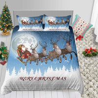 Christmas Bedding Sets 3D Fashion Cute Santas Queen Twin Full Single Bed Set - Lusy Store