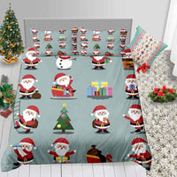 Christmas Bedding Sets 3D Fashion Cute Santas Queen Twin Full Single Bed Set - Lusy Store