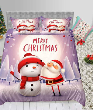 Christmas Bedding Sets 3D Fashion Cute Santas Queen Twin Full Single Bed Set - Lusy Store
