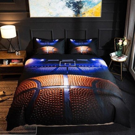 Christmas Bedding Sets 3D Football Sport Series Soft Basketball Queen King Size Gift Bed Sets For Boys - Lusy Store