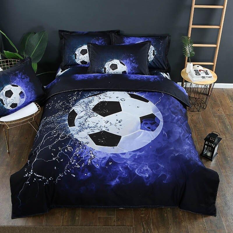 Christmas Bedding Sets 3D Football Sport Series Soft Basketball Queen King Size Gift Bed Sets For Boys - Lusy Store