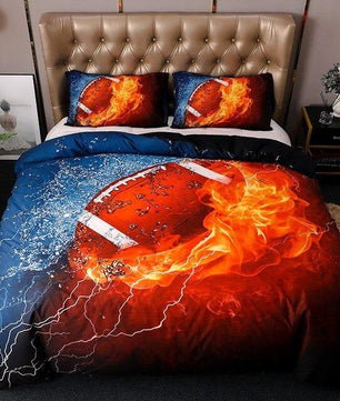 Christmas Bedding Sets 3D Football Sport Series Soft Basketball Queen King Size Gift Bed Sets For Boys - Lusy Store