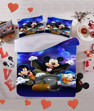 Christmas Bedding Sets 3D Halloween Cartoon Nightmare Before Christmas Queen King Size - Lusy Store