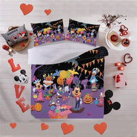 Christmas Bedding Sets 3D Halloween Cartoon Nightmare Before Christmas Queen King Size - Lusy Store