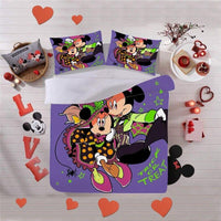 Christmas Bedding Sets 3D Halloween Cartoon Nightmare Before Christmas Queen King Size - Lusy Store