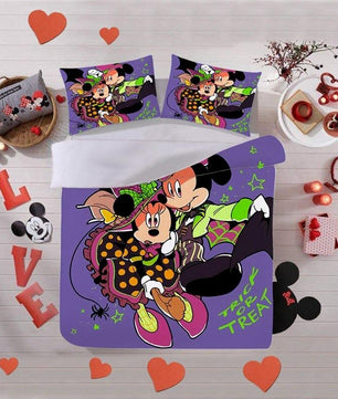 Christmas Bedding Sets 3D Halloween Cartoon Nightmare Before Christmas Queen King Size - Lusy Store