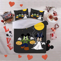 Christmas Bedding Sets 3D Halloween Cartoon Nightmare Before Christmas Queen King Size - Lusy Store