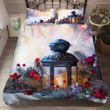 Christmas Bedding Sets 3D Luxury Cartoon New Year's Gift For Kids Pink