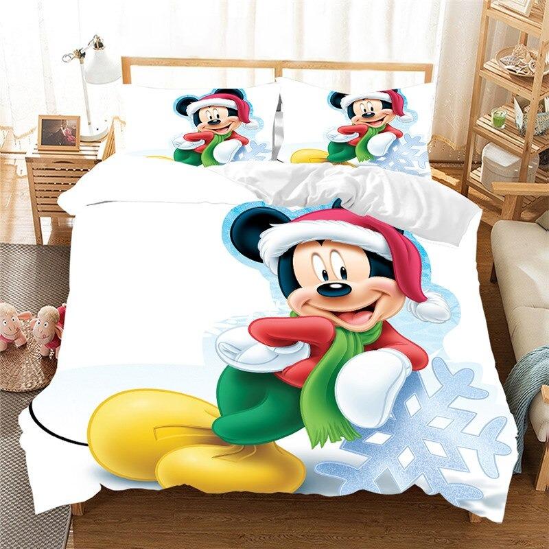 Christmas Bedding Sets 3D Mickey Minnie Home Textile Bed Linens Great Gift For Children - Lusy Store