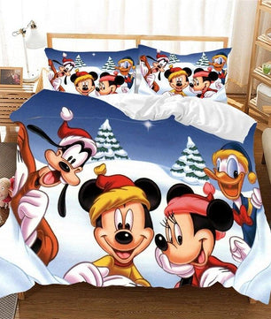 Christmas Bedding Sets 3D Mickey Minnie Home Textile Bed Linens Great Gift For Children - Lusy Store