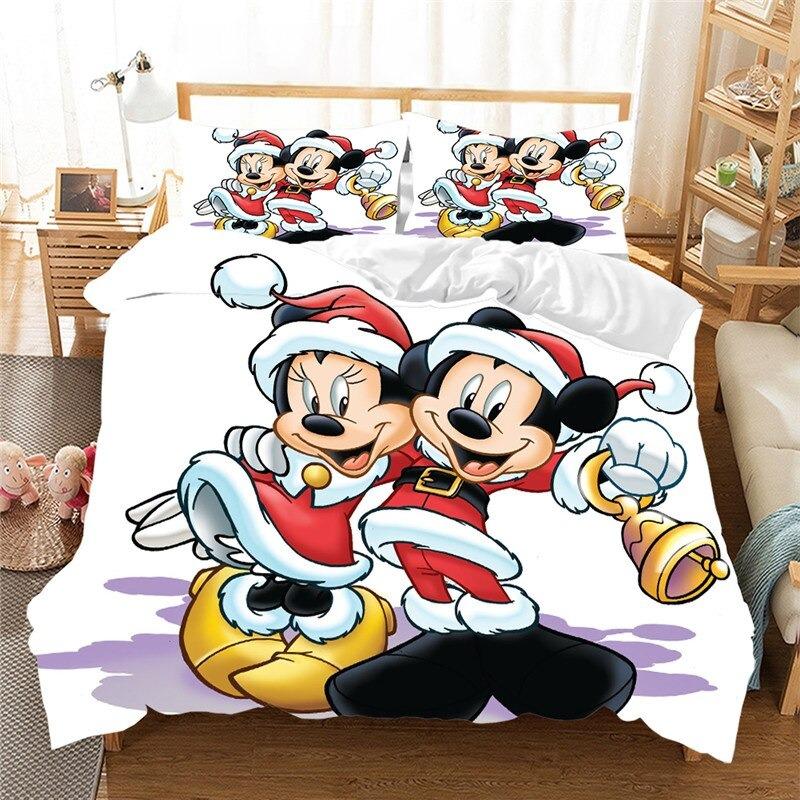 Christmas Bedding Sets 3D Mickey Minnie Home Textile Bed Linens Great Gift For Children - Lusy Store