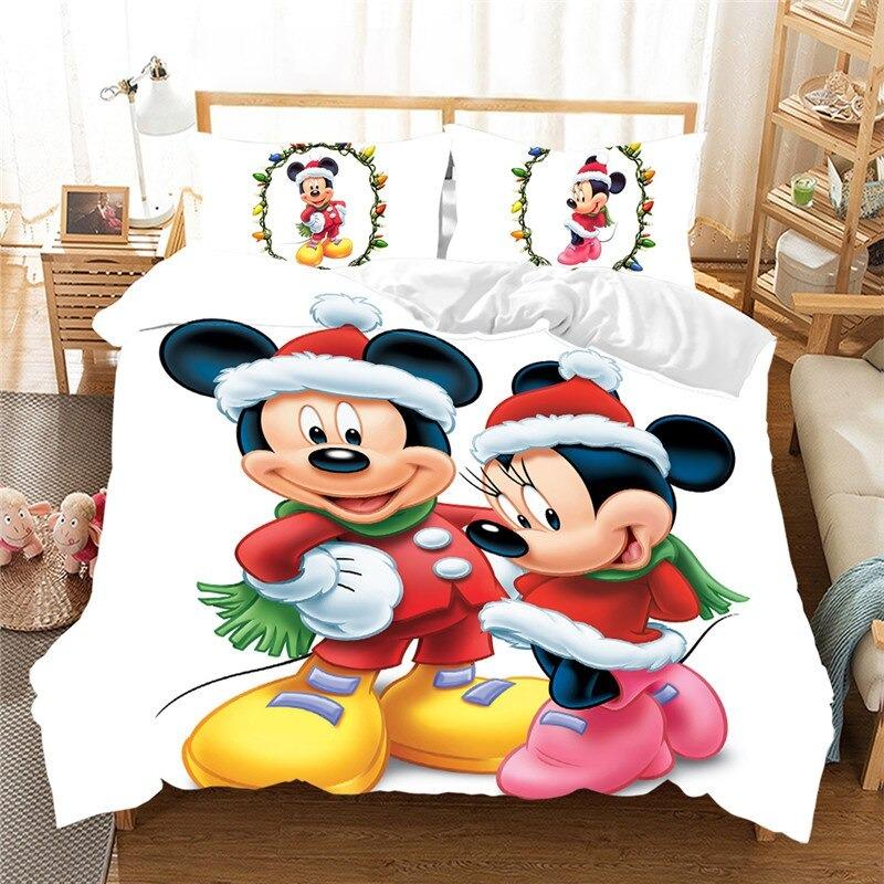 Christmas Bedding Sets 3D Mickey Minnie Home Textile Bed Linens Great Gift For Children - Lusy Store
