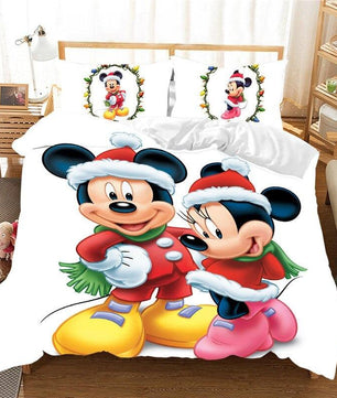 Christmas Bedding Sets 3D Mickey Minnie Home Textile Bed Linens Great Gift For Children - Lusy Store