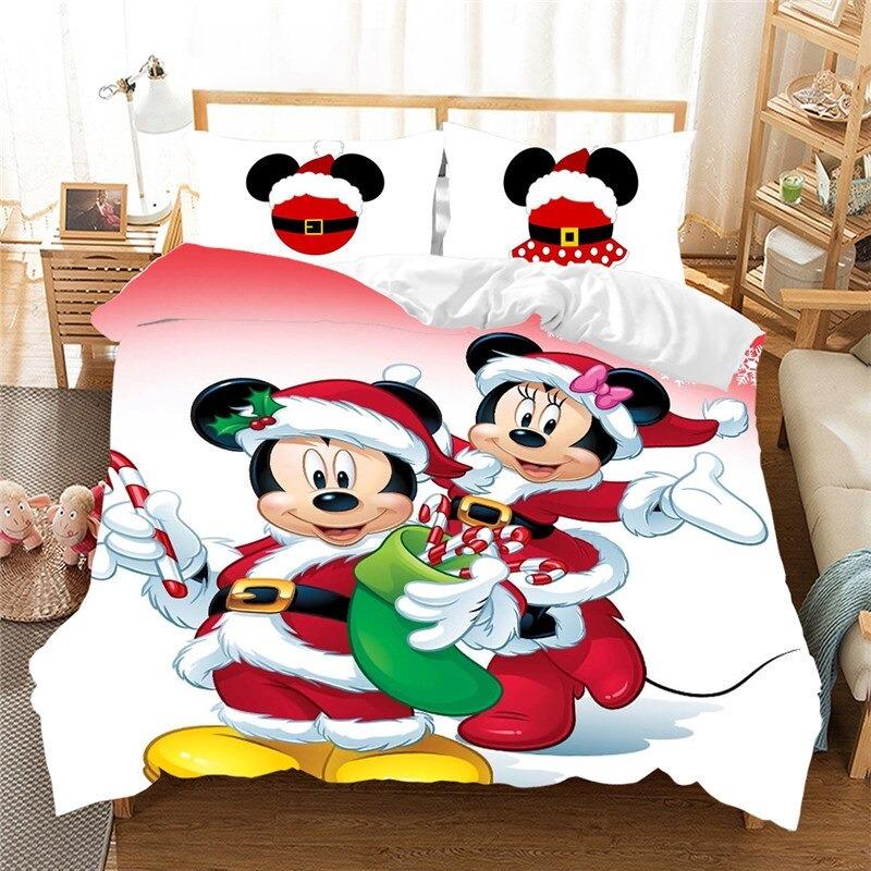 Christmas Bedding Sets 3D Mickey Minnie Home Textile Bed Linens Great Gift For Children - Lusy Store