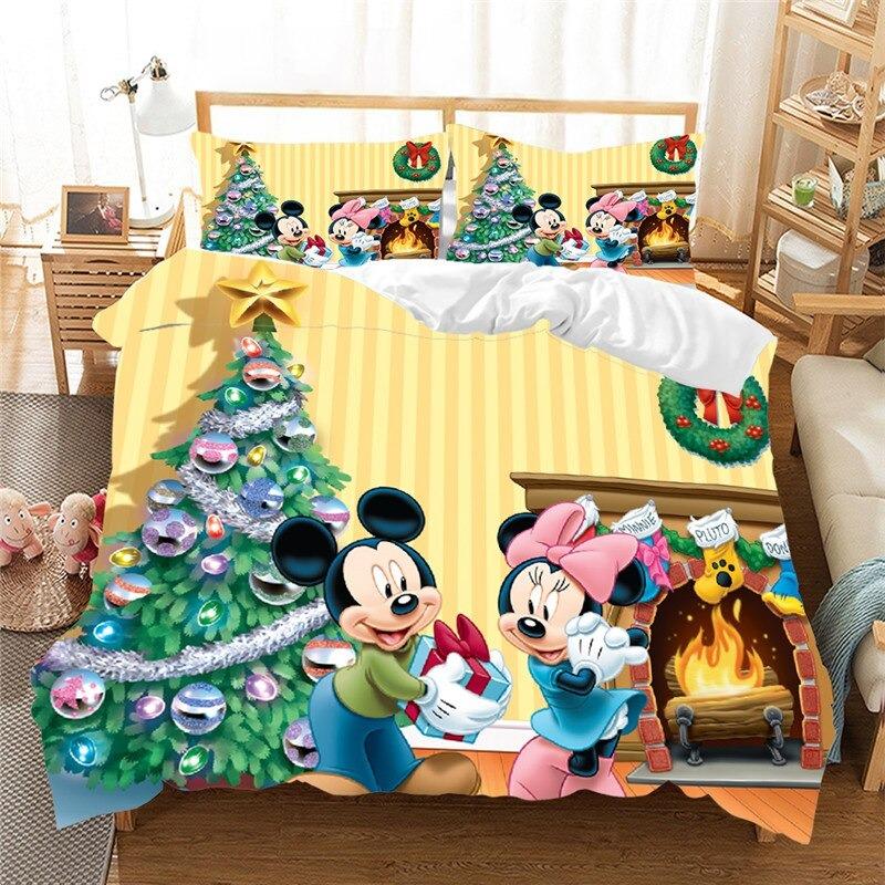 Christmas Mickey And Minnie LV Bedding Sets - TeePro in 2023