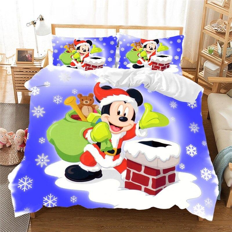 Christmas Bedding Sets 3D Mickey Minnie Home Textile Bed Linens Great Gift For Children - Lusy Store