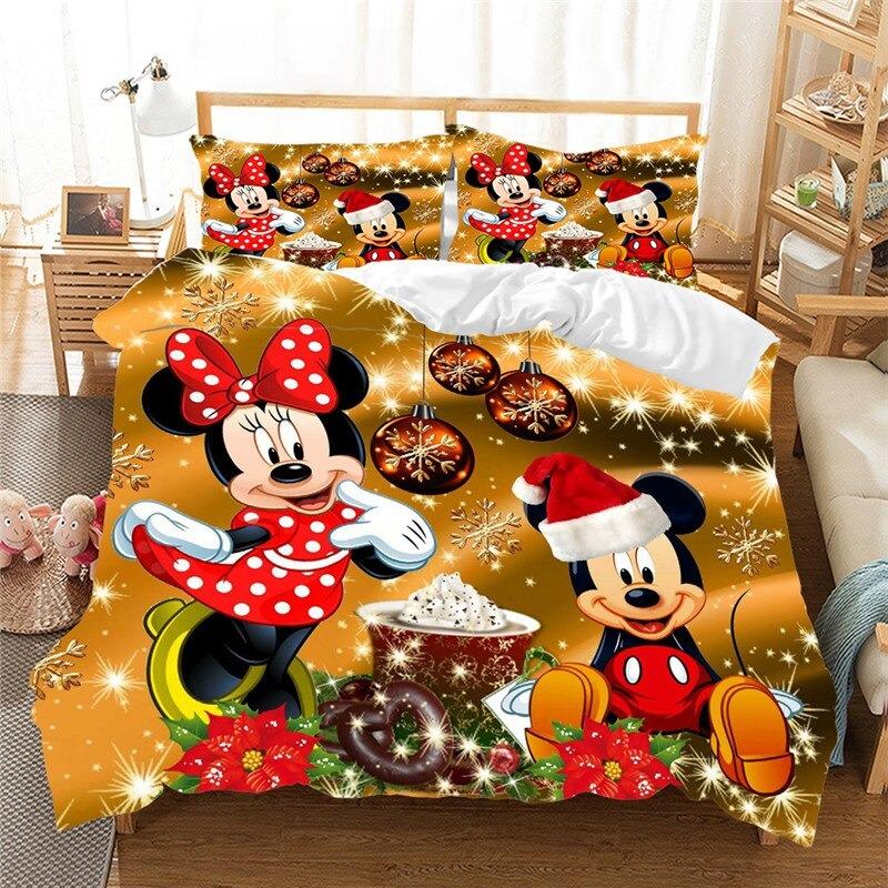 Christmas Bedding Sets 3D Mickey Minnie Home Textile Bed Linens Great Gift For Children - Lusy Store