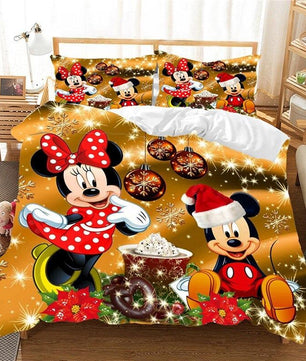 Christmas Bedding Sets 3D Mickey Minnie Home Textile Bed Linens Great Gift For Children - Lusy Store