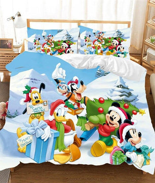 Christmas Bedding Sets 3D Mickey Minnie Home Textile Bed Linens Great Gift For Children - Lusy Store