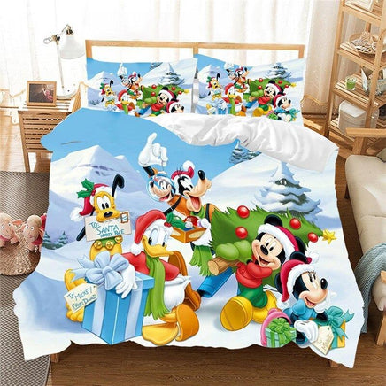 Christmas Bedding Sets 3D Mickey Minnie Home Textile Bed Linens Great Gift For Children - Lusy Store
