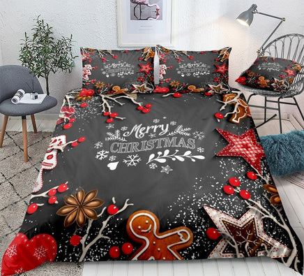 Christmas Bedding Sets 3D Snowflakes Stars Kids Boys Girls Microfiber Home Textiles - Lusy Store