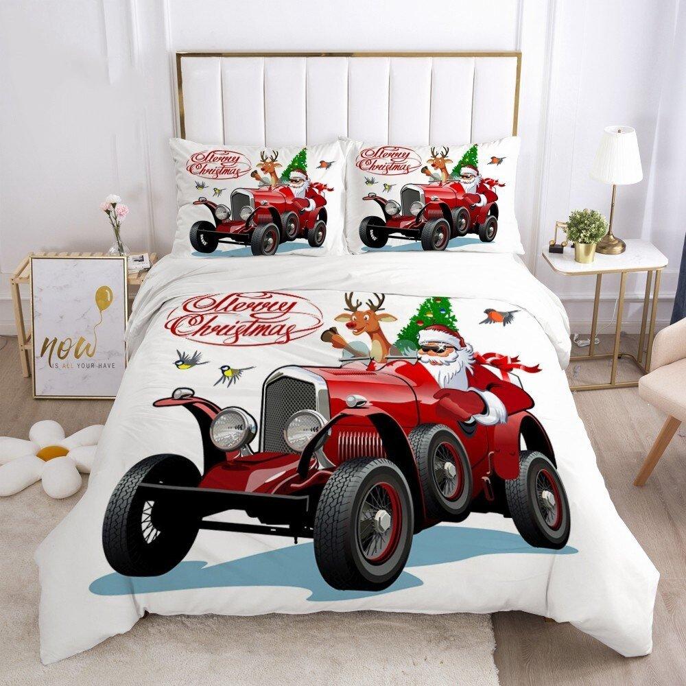 Christmas Bedding Sets Christmas Home Textiles Santa Red Bedclothes - Lusy Store