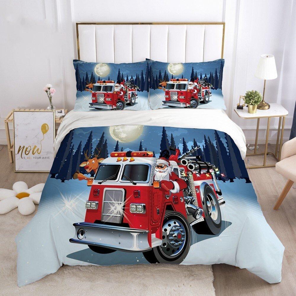 Christmas Bedding Sets Christmas Home Textiles Santa Red Bedclothes - Lusy Store