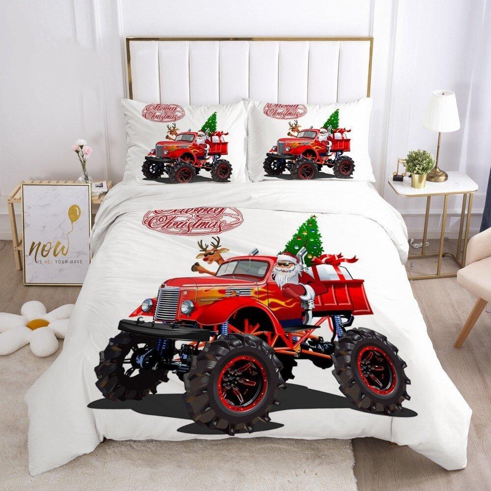 Christmas Bedding Sets Christmas Home Textiles Santa Red Bedclothes - Lusy Store