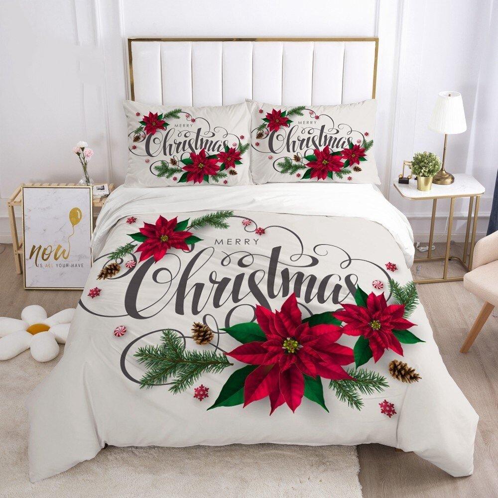 Christmas Bedding Sets Christmas Home Textiles Santa Red Bedclothes - Lusy Store