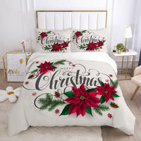 Christmas Bedding Sets Christmas Home Textiles Santa Red Bedclothes 6