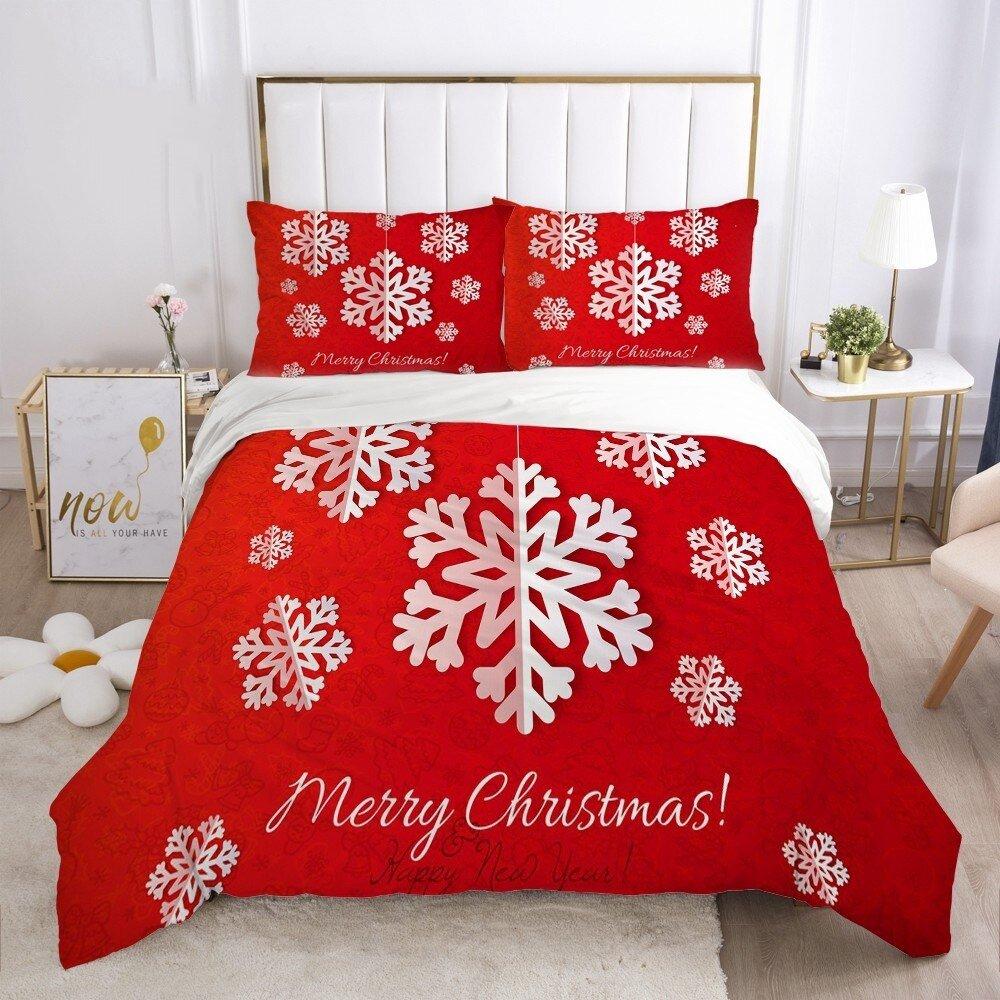 Christmas Bedding Sets Christmas Home Textiles Santa Red Bedclothes - Lusy Store