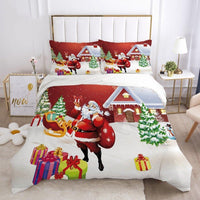 Christmas Bedding Sets Christmas Home Textiles Santa Red Bedclothes 2