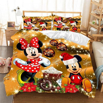 Christmas Bedding Sets Minnie Mickey Twin Full Queen King Gift Nightmare Before Christmas - Lusy Store