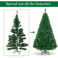 Christmas Tree 6ft Premium Pine Hinged Artificial Holiday Tree Metal Base - Lusy Store LLC