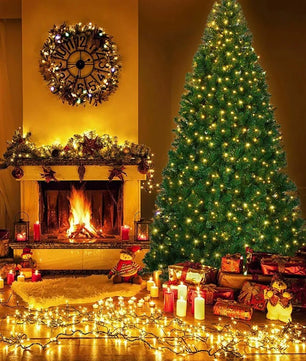 Christmas Tree 6ft Vebreda Pre-Lit with 300 Clear Lights - Indoor/Outdoor - Lusy Store LLC
