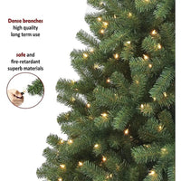 Christmas Tree 6ft Vebreda Pre-Lit with 300 Clear Lights - Indoor/Outdoor - Lusy Store LLC