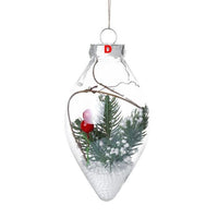 Christmas Tree Drop Ornaments Plastic Ball Transparent Hanging Xmas Pendant Ball - Lusy Store