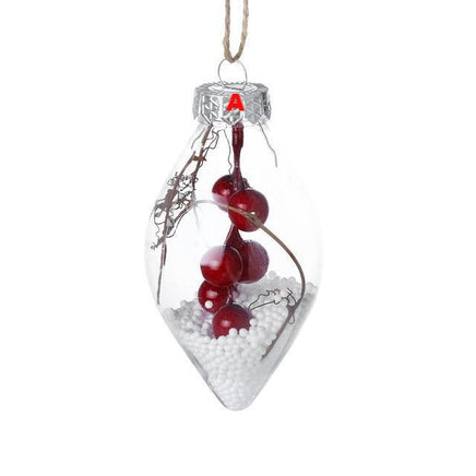 Christmas Tree Drop Ornaments Plastic Ball Transparent Hanging Xmas Pendant Ball - Lusy Store