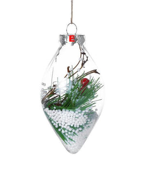 Christmas Tree Drop Ornaments Plastic Ball Transparent Hanging Xmas Pendant Ball - Lusy Store