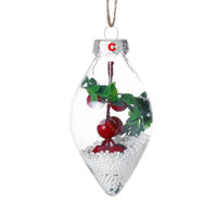 Christmas Tree Drop Ornaments Plastic Ball Transparent Hanging Xmas Pendant Ball - Lusy Store