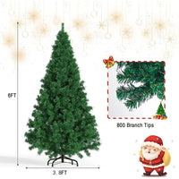 Christmas Tree New 6ft Artificial Home Office Party Holiday Decoration - Lusy Store LLC