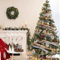 Christmas Tree New 6ft Artificial Home Office Party Holiday Decoration - Lusy Store LLC