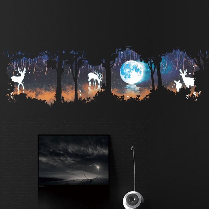 Christmas Tree Wall Decal Living Room Bedroom TV Background Forest - Lusy Store