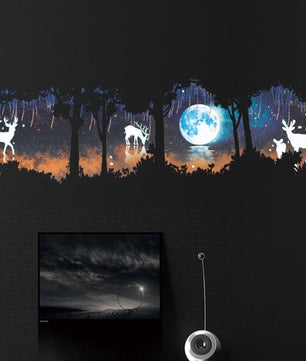 Christmas Tree Wall Decal Living Room Bedroom TV Background Forest - Lusy Store